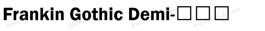 Frankin Gothic Demi字体转换